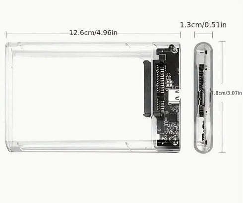 SSD HDD Hard Drive Enclosure - 2.5" SATA III USB 3.0 Caddy Case, External Reader with Fast Data Transfer, Tool-Free