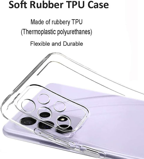 Unov Case for Samsung Galaxy A23 5G, Clear Soft TPU Shock Absorption Slim Embossed Pattern Back Cover (6.5 inches)