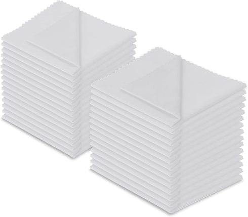 Microfiber Cleaning Cloths for Electronics (White) - 30 Pack, Cleans Lenses, Glasses, Screens, Cameras, and More