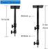 FIEWSZIHU 14.1-21.6inches/36-55 cm 1/4 inch 3/8 inch Camera Ceiling Wall Mount Light Stand with to Universal Adapter