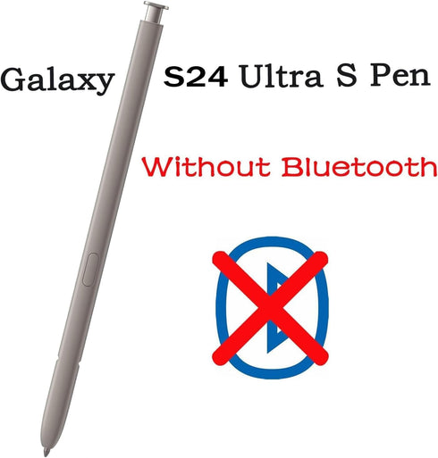 Galaxy S24 Ultra S Pen Replacement for Samsung Galaxy S24 Ultra S Pen Without Bluetooth for Samsung Galaxy S24 Ultra 5G Stylus Pen (Light Gray) Type-C Convertor