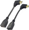 Seadream 2Pack 6" High Speed HDMI Angle Male to Female Cable Adapter (Left & Right Angle)