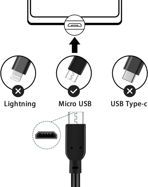 6FT IBT700 iBT780 Micro USB Cable Compatible with IHOME Bluetooth Rechargeable Speaker System Charging Micro Cable