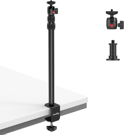 SMALLRIG Camera Desk Mount C Stand, 15"-35" Adjustable Desk Tripod Light Stand, Tabletop