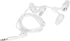 SYH&AQYE Waterproof Short Cord Headphones, 3.5mm Sport Wired Swimming Earbuds, Ergonomic In-Ear Headphones, White