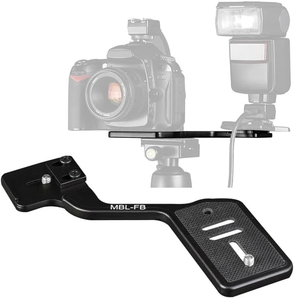 Manbily Camera Flash Brackets, Aluminum Tripod Camera Mount Extension Bar with 1/4"