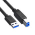 Pocxwa USB 3.0 Printer Cable, USB-A to B Male Cord 5Gbps Data