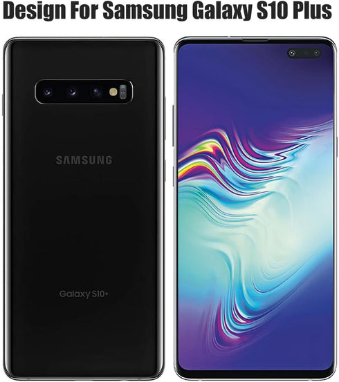 (2+2) For Samsung Galaxy S10 Plus (2 Pack) Screen Protector (Not Glass), Flexible Soft TPU Film and (2 Pack) Camera Lens Protector, Fingerprint Compatible, Case Friendly