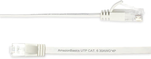 6 RJ45 10Gbps 100ft Amazon Basics Cat Ethernet Flat Network Cable, Snagless with Gold-Plated Connectors, Outdoor
