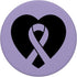 Hodgkin Lymphoma Awareness Heart Purple Ribbon Support PopSockets Swappable PopGrip