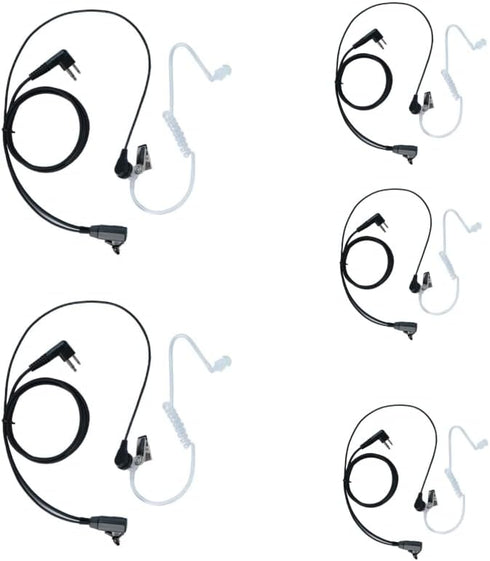 Sarcia 5 Pack Walkie Talkie Earpiece Headset PTT MIC for Motorola 2 Way Radio with Covert Acoustic Tube