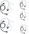 Sarcia 5 Pack Walkie Talkie Earpiece Headset PTT MIC for Motorola 2 Way Radio with Covert Acoustic Tube