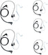 Sarcia 5 Pack Walkie Talkie Earpiece Headset PTT MIC for Motorola 2 Way Radio with Covert Acoustic Tube