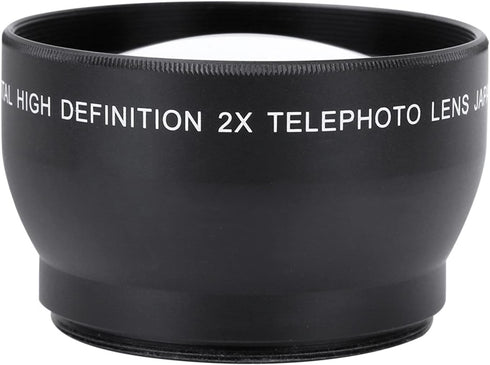 52mm Telephoto Lens - 52mm 2X Magnification HD Tele Converter for 52mm Mount Cameras