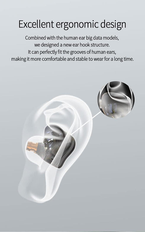Keephifi Melody Ear Earbuds Wired with HD Microphone, In Ear Monitor Headphones for Running and Conferencing