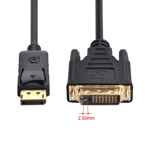 chenyang DisplayPort DP Male to DVI Male Single Link Video Cable 6ft 1.8m for 1080p DVI Monitor