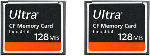 LILIWELL 128MB 128MB (2PACK) CF Card High Speed Ultra CF Memory Card Industrial Grade for DSLR Camera Card Designed