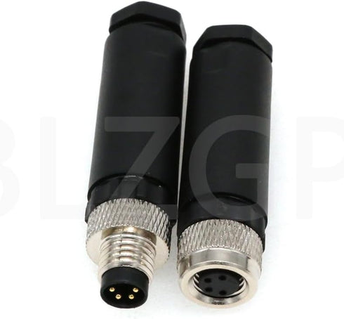 M8 4Pin Sensor Connector Field Device Shielded A-Code Male Female Electrical Plug Socket 60V 4A Industrial Quick Connect