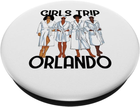 Girls Trip 2024 Orlando For Black Melanin Women Spa Relax PopSockets Standard PopGrip