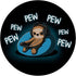 Pew Pew Cute Gamer Sloth Video Game Controller Gaming Black PopSockets Standard PopGrip
