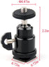 Walway 360 1/4" Hot Shoe Mount Adapter, Degree Screw Swivel Mini Ball Head Cradle Adapter for DSLR