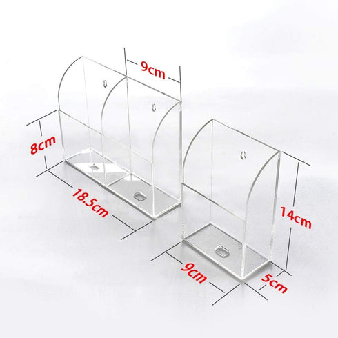 VANCORE Clear Wall Mounted Charging Phone Holder Smart Phone Station TV Remote Control Holder Clear Wall Box