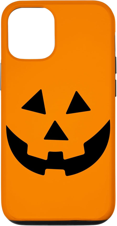 Jack O Lantern Orange Pumpkin Face Halloween Costume Case for iPhone 12/12 Pro