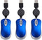 Hemobllo Wired Mouse - 3 Pcs Mini Mouse for Laptop, USB Optical Mouse, Portable Corded Mouse for Computer PC
