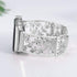 Floral Band Compatible with Apple Watch - Jewelry Band 38mm 40mm 41mm 42mm, Bling Crystal Bracelet, Silver
