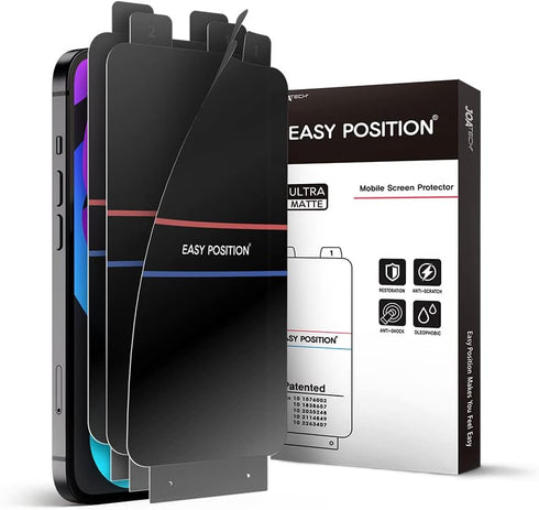 3-Pack iPhone 14 Pro Matte Screen Protector Film, Anti Glare, Bubble Free, Easy Installation with Guide Tool