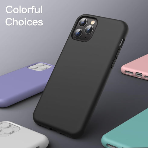 JETech Silicone Case for iPhone 11 Pro - Silky-Soft Touch Full-Body Protective Cover, Shockproof (Black)