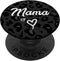 Mama Text for Mommy in Black Cheetah Pattern with Heart PopSockets Standard PopGrip
