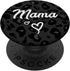 Mama Text for Mommy in Black Cheetah Pattern with Heart PopSockets Standard PopGrip