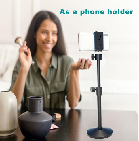 Henngan C922 C930e C920S C920 C615 C960 C920x 4K N60, 1/4" Webcam Stand with Phone Holder, Extendable Desktops Tripod