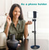 Henngan C922 C930e C920S C920 C615 C960 C920x 4K N60, 1/4" Webcam Stand with Phone Holder, Extendable Desktops Tripod
