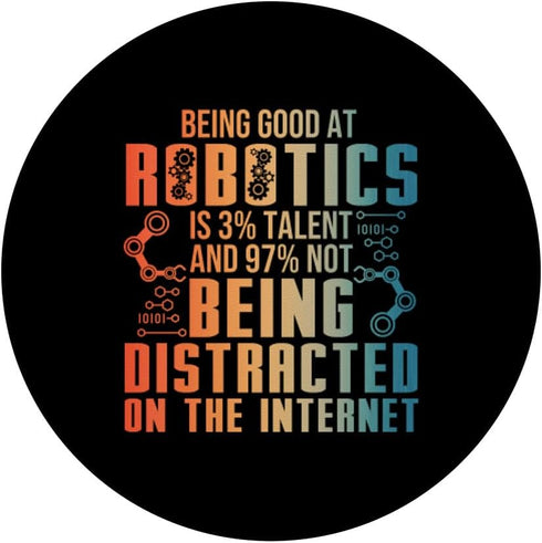 PopSockets Standard PopGrip Robotics Engineering Art For Men Women STEM Robot Robotics