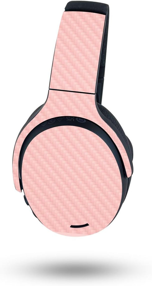 MightySkins Carbon Fiber Skin for Skullcandy Crusher ANC 2 - Solid Blush | Protective, Durable Textured Finish | Easy