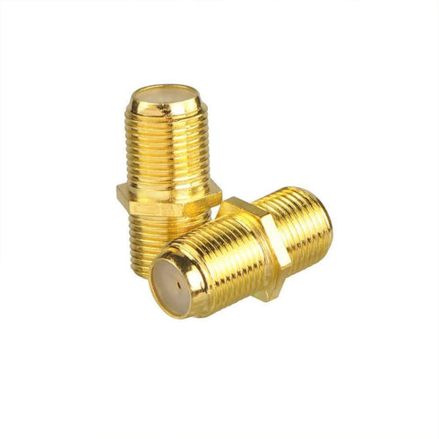 VCE Coaxial Cable Connector, RG6 F-Type Gold Plated Adapter, Female to Female, 5-Pack