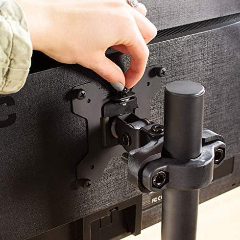 VIVO Steel Universal Bracket Pole Mount with Removable VESA Plate, Fits up to 30 inch Screens, Black