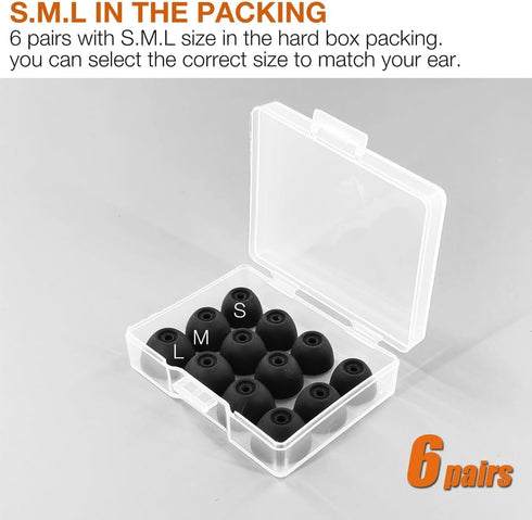 Eartips Replacement for Raycon The Everyday Bluetooth/Fitness Earbuds, 6 Pairs