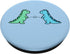 Funny Cute Dinosaur T Rex Green Dino and Blue PopSockets Standard PopGrip for Girls Boys
