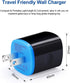 Android Phone Wall Charger Cube Block with Micro USB Cable for Moto E/G/G5 Plus, Samsung Galaxy Note 5/4, Tablet
