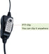 Shape Earpiece Walkie Talkie Headset with Mic PTT, Compatible with Motorola SL300, SL3500e, SL4000, SL7550