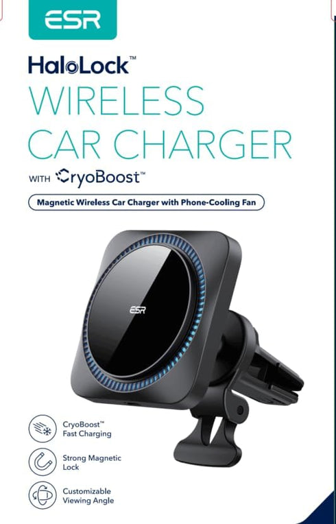 ESR for MagSafe Car Mount Charger with CryoBoost, Phone Cooling MagSafe Car Charger, Magnetic Wireless Car Charger, Air