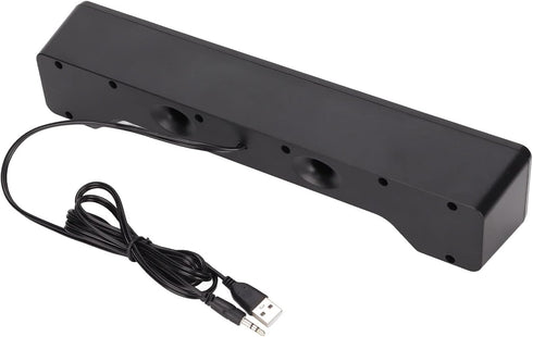 3.5mm Wired External Laptop Speakers Computer Speakers USB Powered Soundbar Volume Control for Desktop PC Laptop Tablet