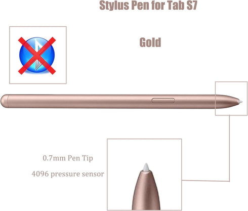 2 Pack Galaxy Tab S7 S Pen Replacement, Compatible with Samsung Galaxy Tab S7 Ultra/S7/S7 Plus, Gold