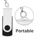 4GB Flash Drive 10 Pack, USB 2.0 Thumb Drives Bulk Swivel Memory Stick for Data Storage, Black