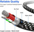 RCA Cable, 2RCA Male to 2RCA Male Audio Stereo Subwoofer Cable, Nylon-Braided Auxiliary Audio Cord for Home Theater