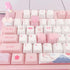 Handmade Cute Keycaps, Compatible with Cherry MX Switches Mechanical Keyboard, Pink PBT Keycap for Gaming Keyboards