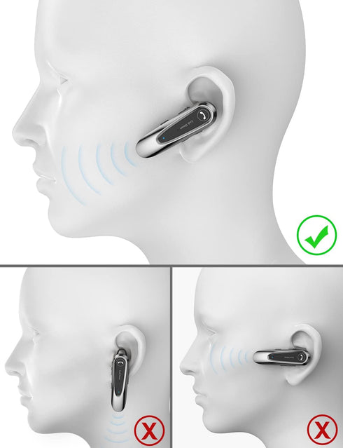 Link Dream Bluetooth Earpiece, Wireless CVC8.0 Headset for Cell Phone, Dual Mic Noise Canceling, 20Hrs Talk Time
